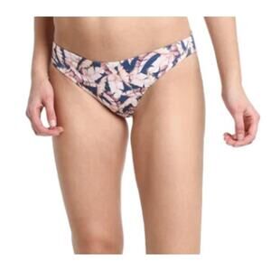 EBERJEY Pink & Blue Banana Leaf Annia Bikini Bottom Large NWT